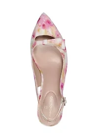 Gelli Bow Floral Print Pumps