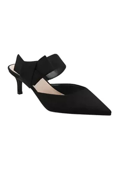 Millie Suede Bow Mule Pumps