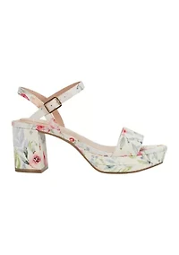 Pennie Quarter Strap Floral Sandals