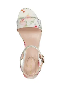 Pennie Quarter Strap Floral Sandals