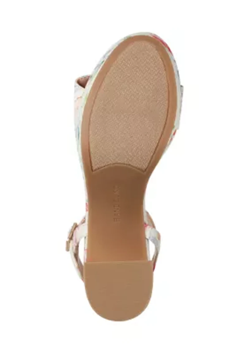Pennie Quarter Strap Floral Sandals