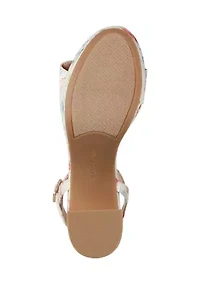 Pennie Quarter Strap Floral Sandals