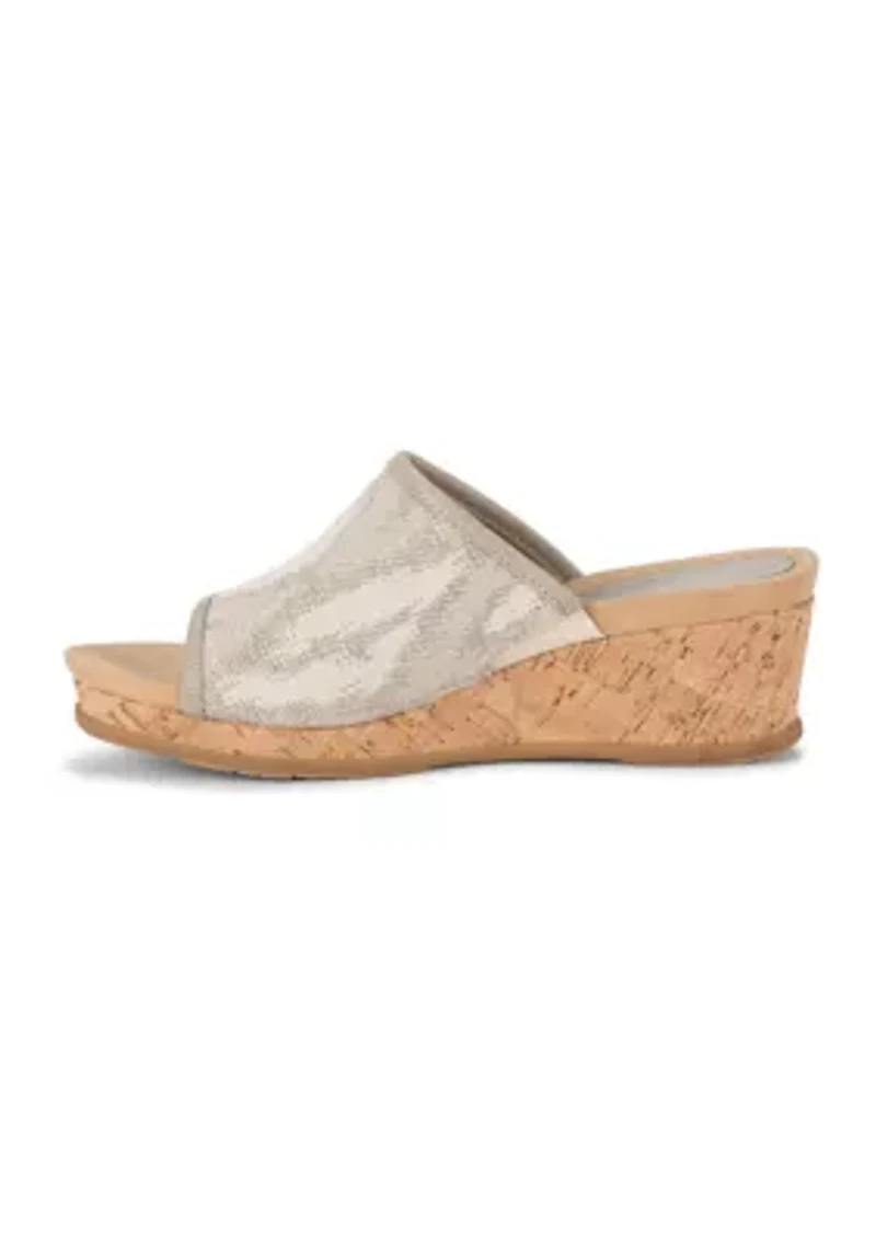 Flossey Wedge Slide Sandal