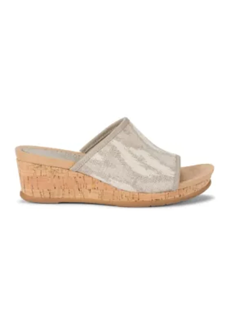 Flossey Wedge Slide Sandal