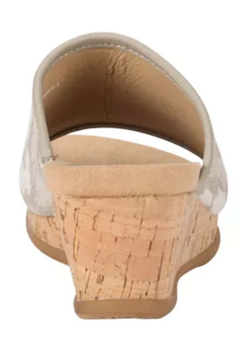 Flossey Wedge Slide Sandal