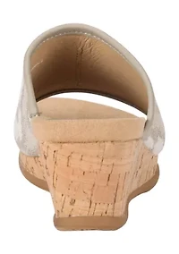 Flossey Wedge Slide Sandal