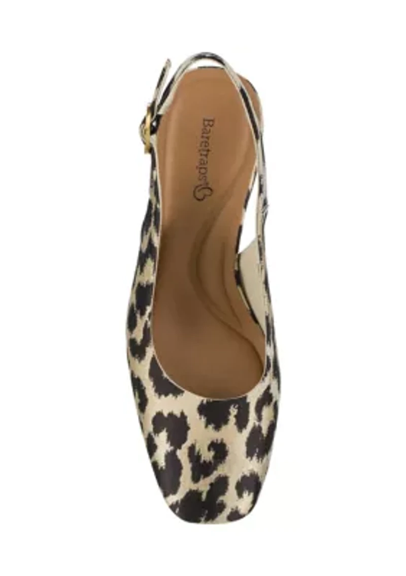 Ester Square Toe Slingback Heels