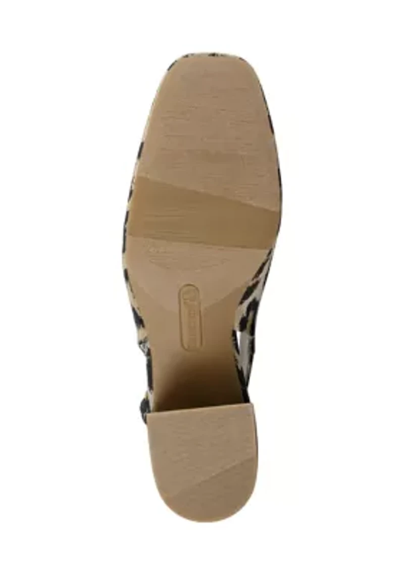 Ester Square Toe Slingback Heels