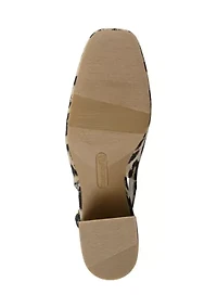 Ester Square Toe Slingback Heels