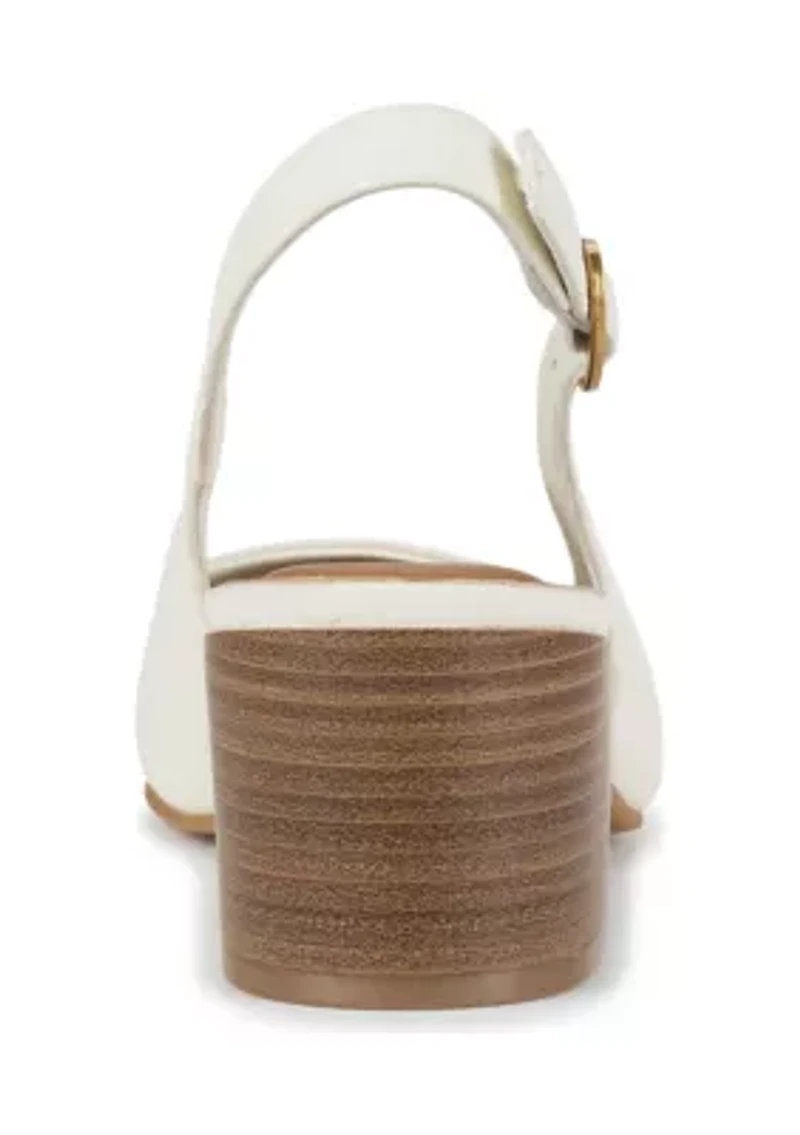 Ester Square Toe Slingback Heels