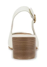 Ester Square Toe Slingback Heels