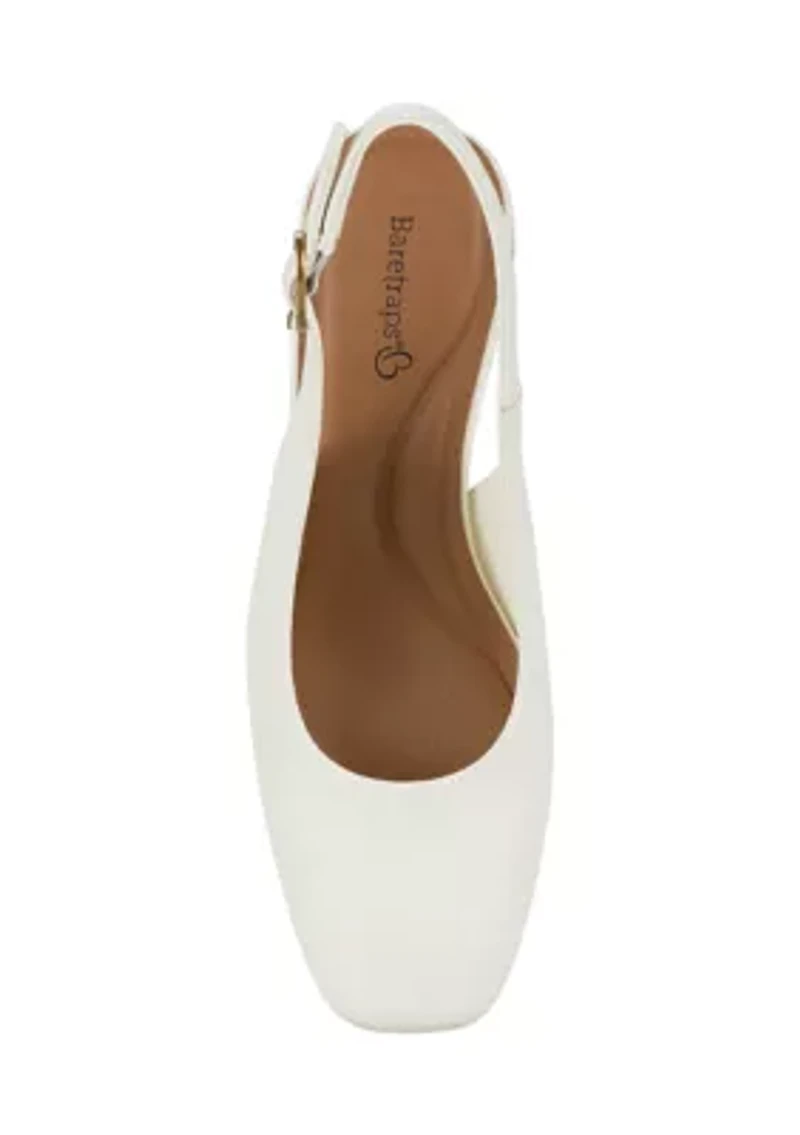 Ester Square Toe Slingback Heels