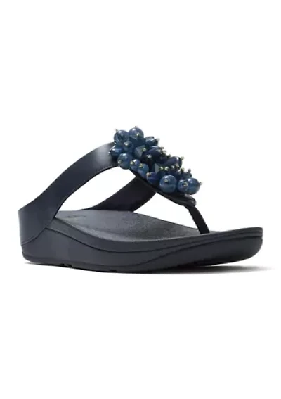 Fino Bead-Cluster Toe-Post Sandals