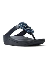 Fino Bead-Cluster Toe-Post Sandals