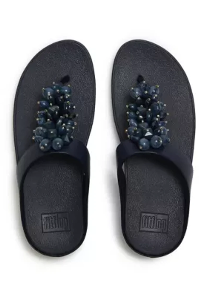 Fino Bead-Cluster Toe-Post Sandals