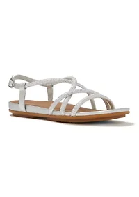 Gracie Crystal Strappy Back-Strap Sandals