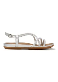 Gracie Crystal Strappy Back-Strap Sandals