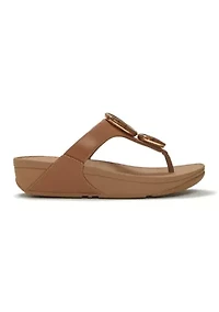Lulu Marbled-Stone Toe-Post Sandals