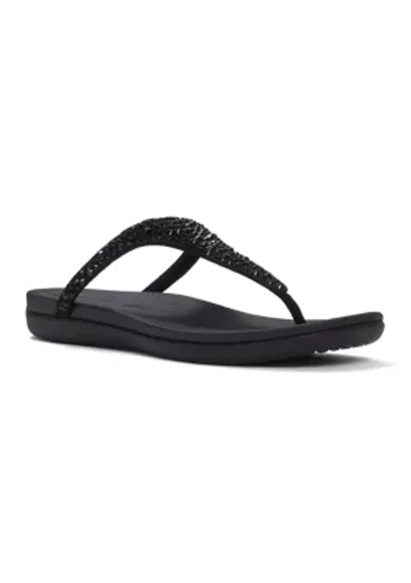 Solay Mixed Crystal Toe Post Sandals