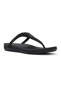 Solay Mixed Crystal Toe Post Sandals