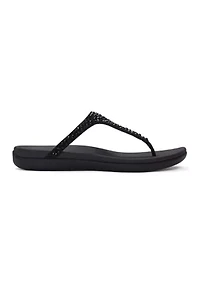 Solay Mixed Crystal Toe Post Sandals