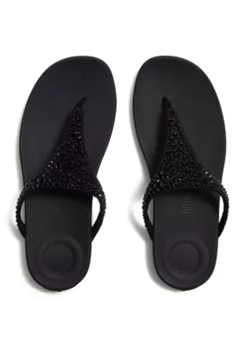 Solay Mixed Crystal Toe Post Sandals