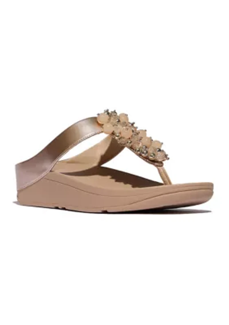 Fino Bauble-Bead Toe-Post Sandals