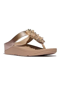 Fino Bauble-Bead Toe-Post Sandals