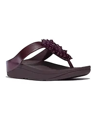 Fino Bauble-Bead Toe-Post Sandals