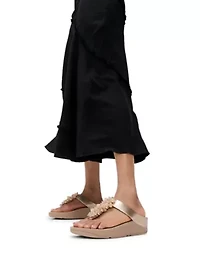 Fino Bauble-Bead Toe-Post Sandals