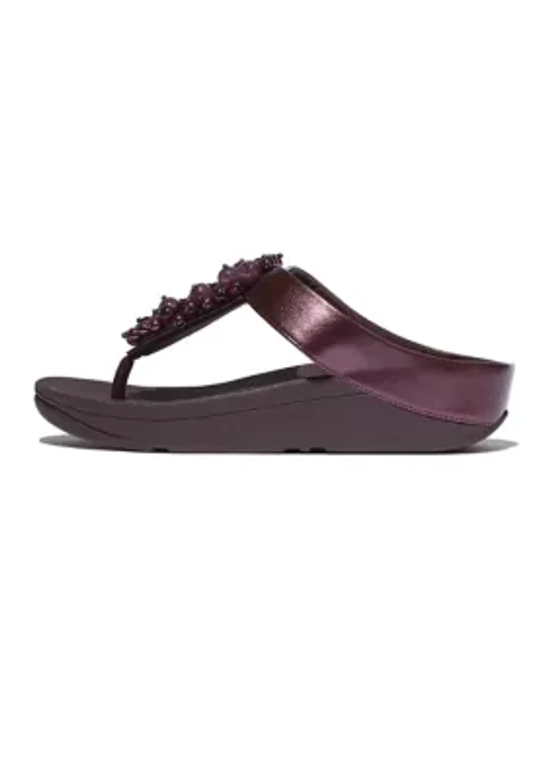 Fino Bauble-Bead Toe-Post Sandals