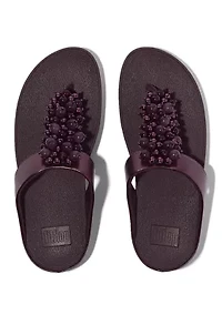 Fino Bauble-Bead Toe-Post Sandals
