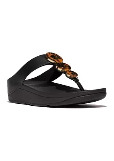 Fino Resin Hoop Leather Sandals