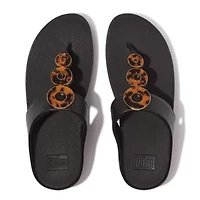 Fino Resin Hoop Leather Sandals