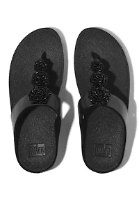 Fino Beadie-Button Metallix Toe-Post Sandals