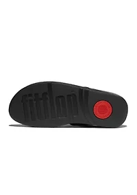 Fino Beadie-Button Metallix Toe-Post Sandals