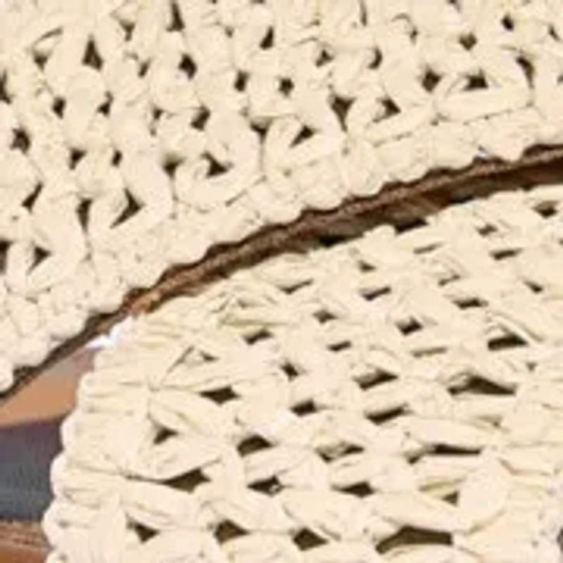 Gracie Woven Cross Slide Sandals