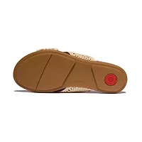 Gracie Woven Cross Slide Sandals