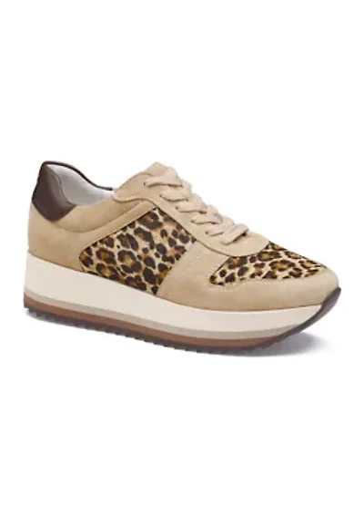 Gracie Color-Block Lace-Up Sneakers