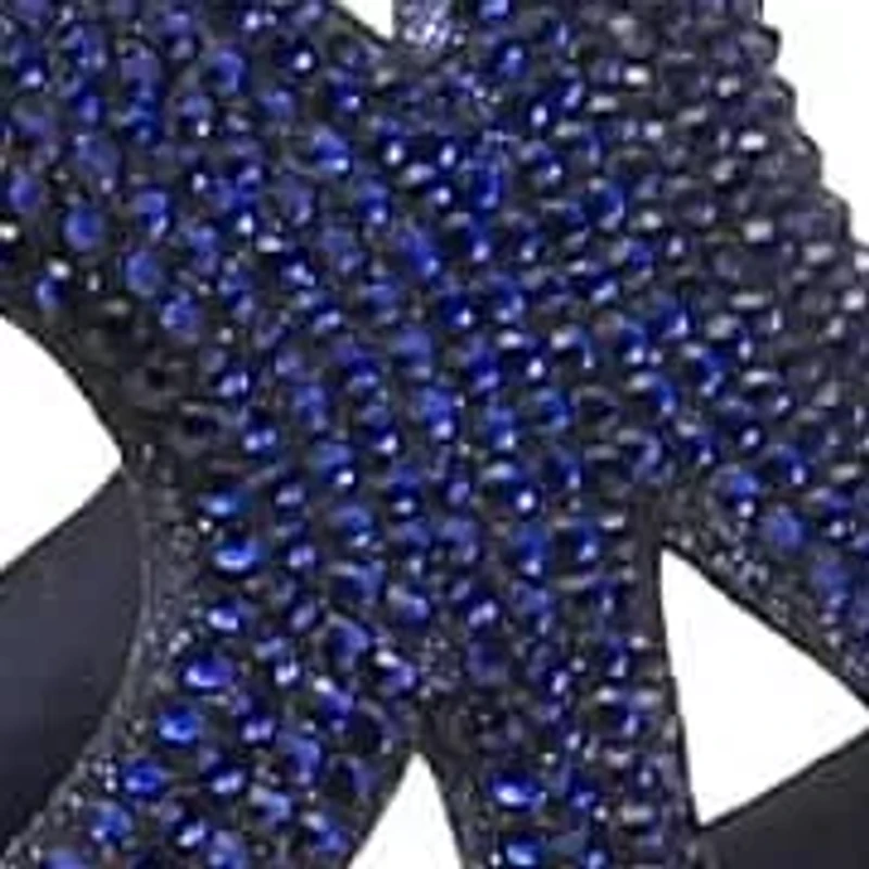 Devine, Rhinestone Block Heel Dressy Sandal