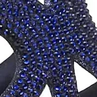 Devine, Rhinestone Block Heel Dressy Sandal