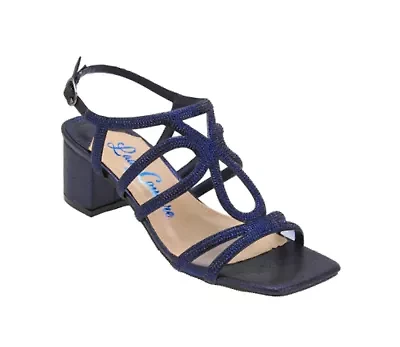 Devine, Rhinestone Block Heel Dressy Sandal