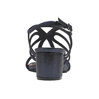 Devine, Rhinestone Block Heel Dressy Sandal