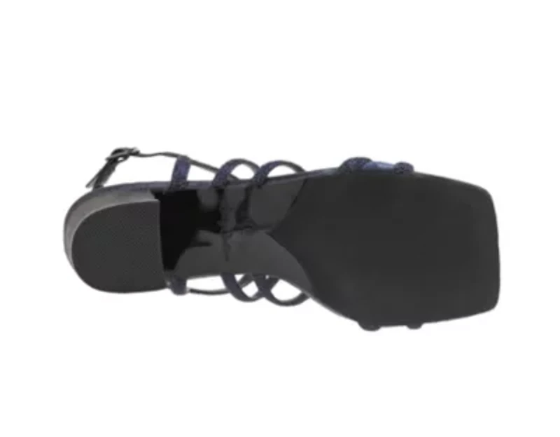 Devine, Rhinestone Block Heel Dressy Sandal