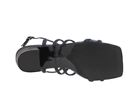 Devine, Rhinestone Block Heel Dressy Sandal