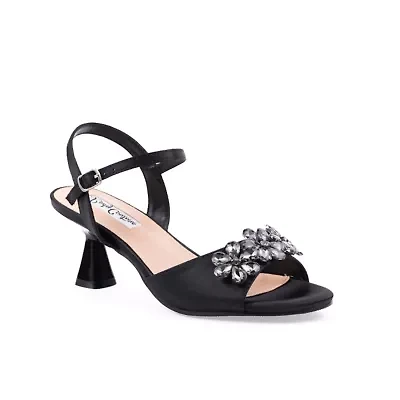 Liz, Jewel Ornament Satin Sandal