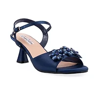Liz, Jewel Ornament Satin Sandal