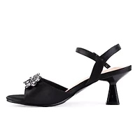 Liz, Jewel Ornament Satin Sandal