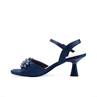 Liz, Jewel Ornament Satin Sandal