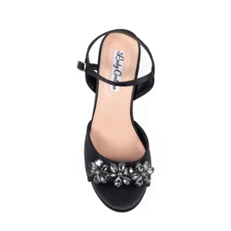 Liz, Jewel Ornament Satin Sandal
